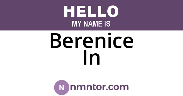 Berenice In