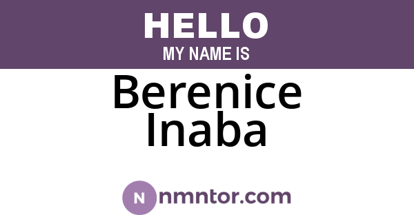 Berenice Inaba