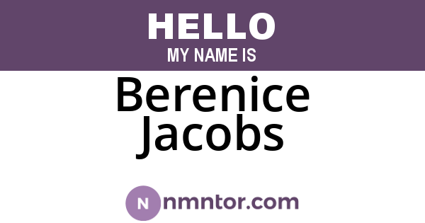 Berenice Jacobs