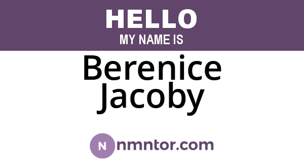 Berenice Jacoby