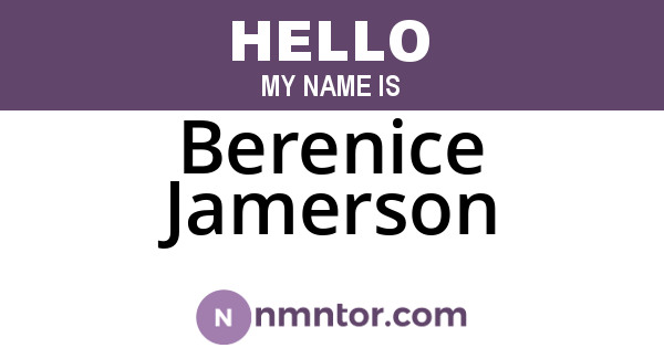 Berenice Jamerson