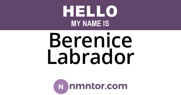 Berenice Labrador