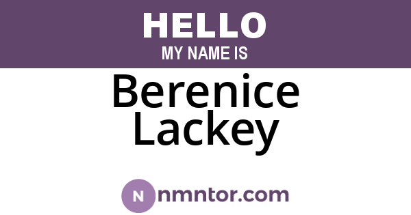 Berenice Lackey