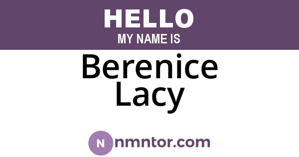 Berenice Lacy