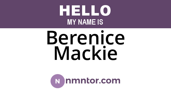 Berenice Mackie