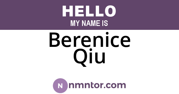 Berenice Qiu