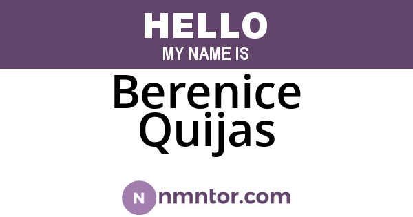 Berenice Quijas