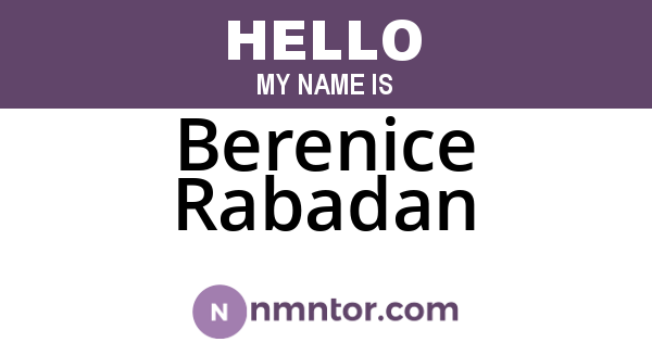 Berenice Rabadan