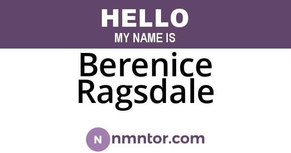 Berenice Ragsdale