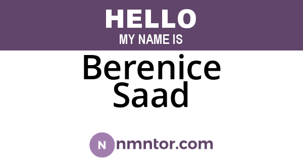 Berenice Saad