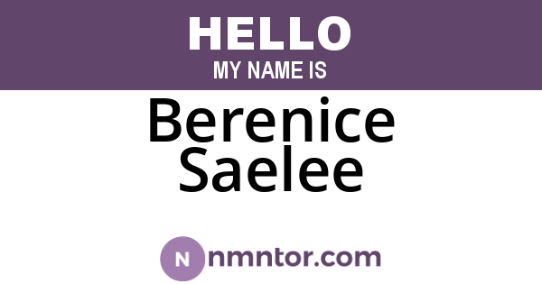 Berenice Saelee