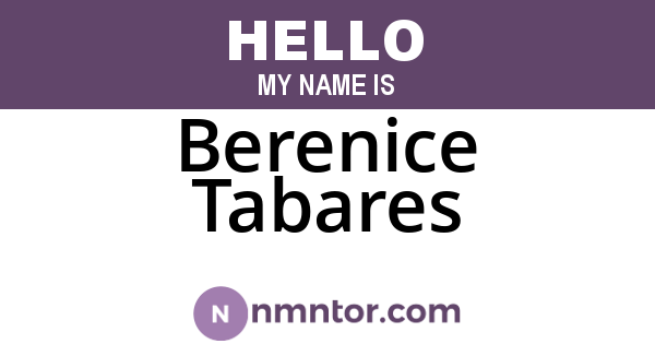 Berenice Tabares