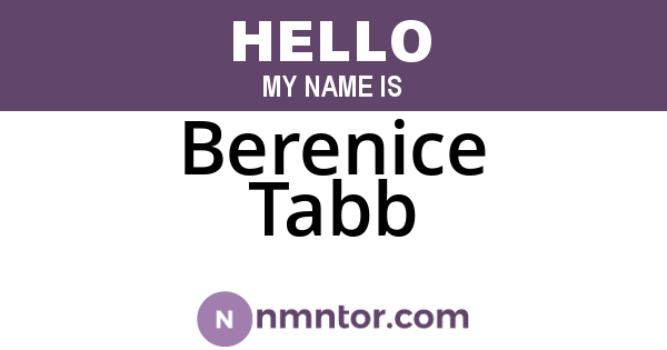 Berenice Tabb