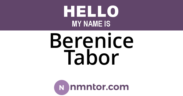 Berenice Tabor