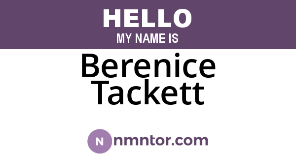 Berenice Tackett