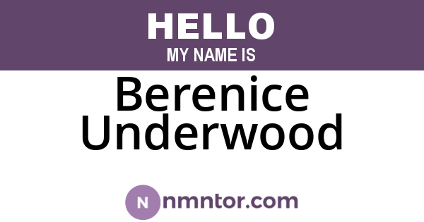 Berenice Underwood