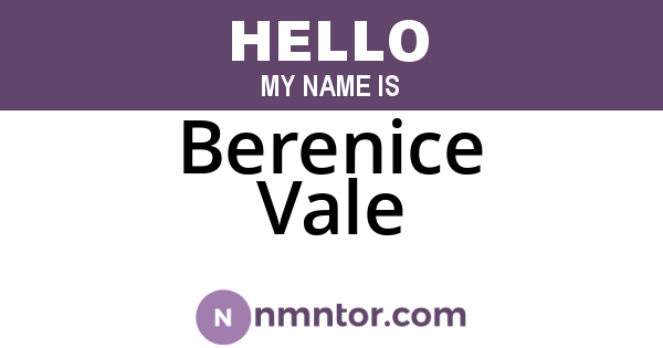 Berenice Vale