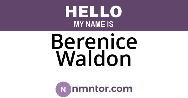 Berenice Waldon