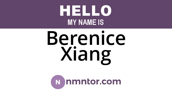 Berenice Xiang