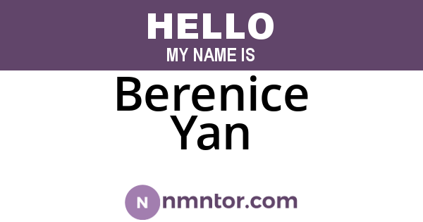 Berenice Yan