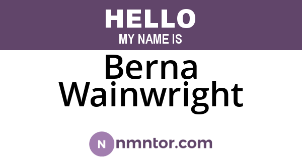 Berna Wainwright