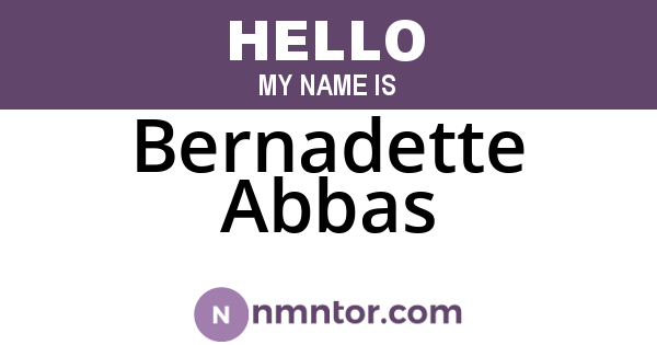 Bernadette Abbas