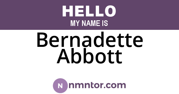 Bernadette Abbott