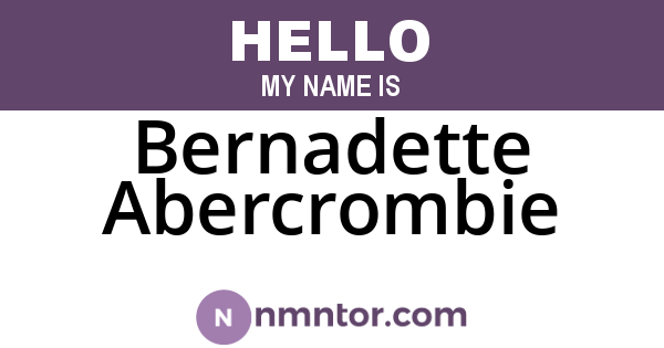 Bernadette Abercrombie