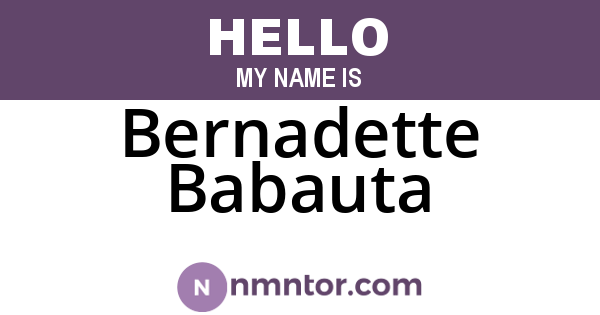 Bernadette Babauta
