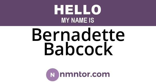 Bernadette Babcock