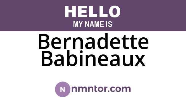 Bernadette Babineaux
