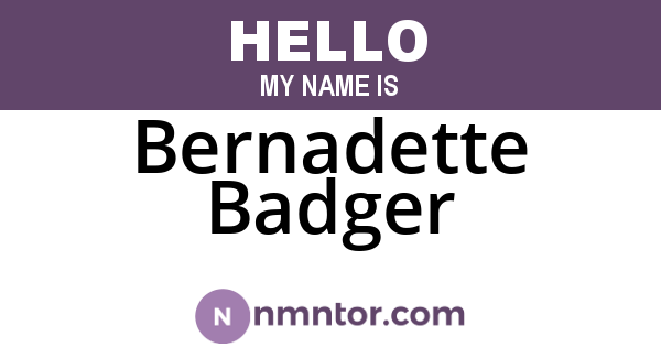 Bernadette Badger