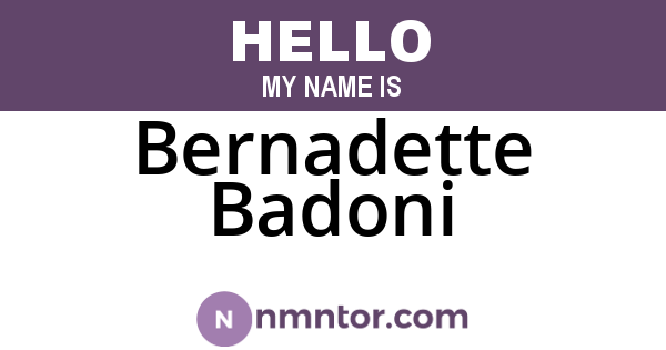 Bernadette Badoni
