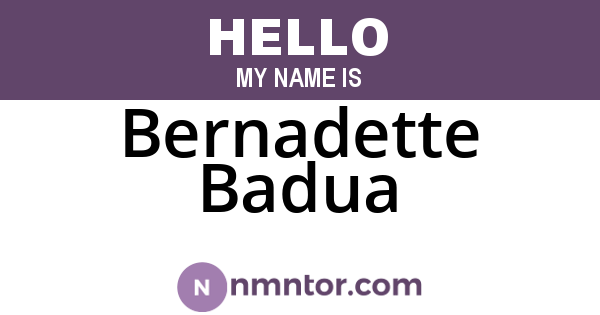 Bernadette Badua