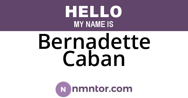 Bernadette Caban
