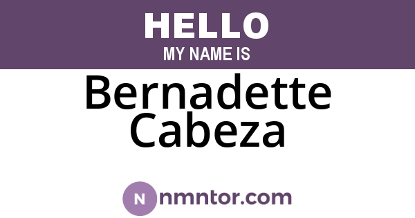 Bernadette Cabeza
