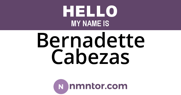 Bernadette Cabezas