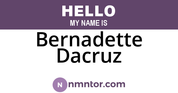 Bernadette Dacruz