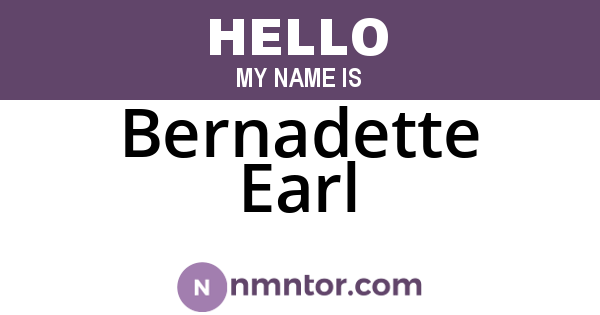 Bernadette Earl