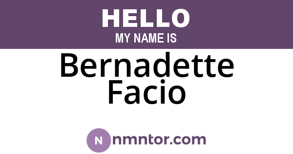 Bernadette Facio