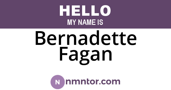 Bernadette Fagan