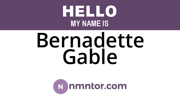 Bernadette Gable