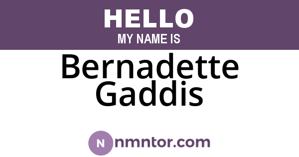 Bernadette Gaddis