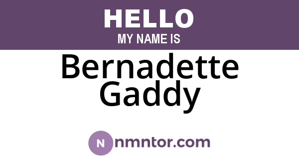 Bernadette Gaddy