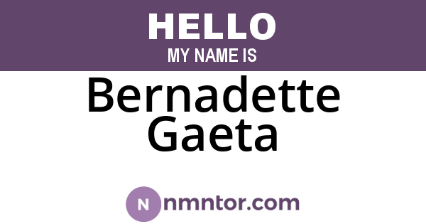 Bernadette Gaeta
