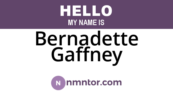 Bernadette Gaffney
