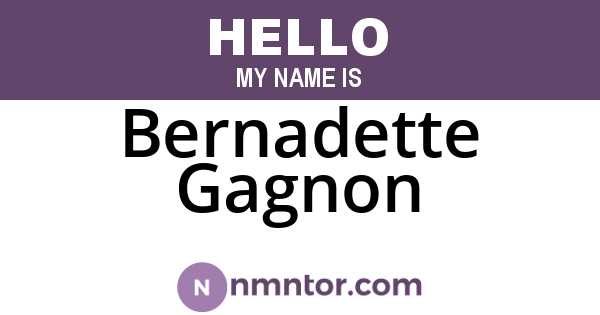 Bernadette Gagnon
