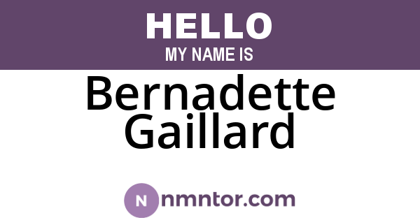 Bernadette Gaillard
