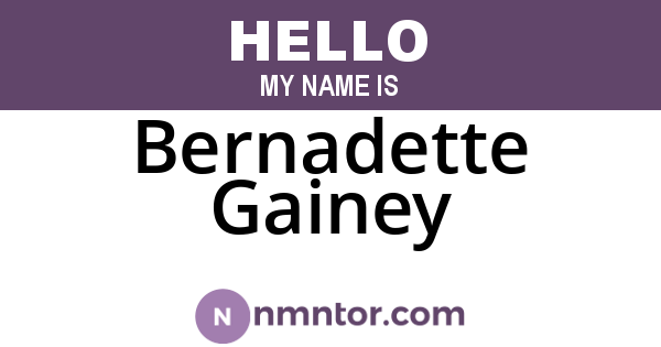 Bernadette Gainey
