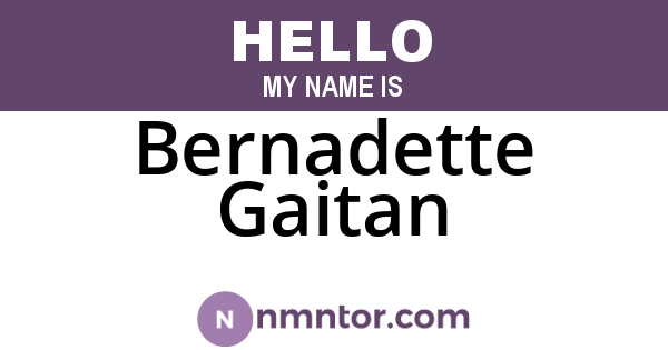 Bernadette Gaitan